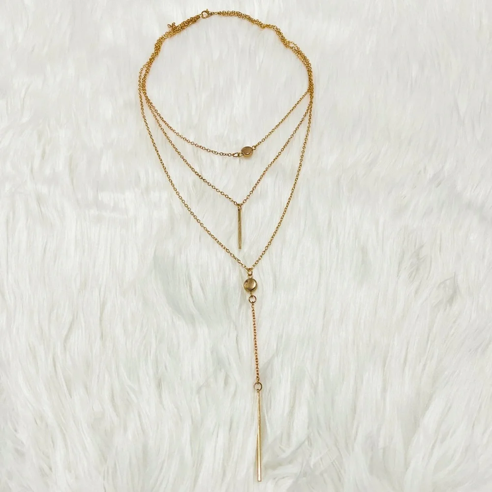 Beautiful Gold Layered Necklace. Women’s Fashion Jewelry BRAND NEW - Picture 2 of 5